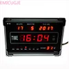 Wall Clocks Electric Alarm Clock Home Decoration Red Hourly Chime LED Digital With Calendar Week Date Temperature Desktop