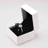 Bague de diamant Sier CZ véritable Sterling avec boîte originale Set Fit Style Bague de mariage Bijoux de fiançailles pour femmes filles