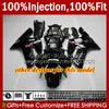 Injektionsformkit för Kawasaki Ninja ZX-636 ZX600 ZX 6R 6 R 600 CC 03-04 BODY 8NO.122 ZX 636 600CC ZX6R 03 04 ZX600C ZX636 ZX-6R 2003 2004 Fairing OEM Bodywork Metal Röd lager