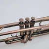 Brass Instrument Bb Tune Trumpet Antique Copper Plated Professional Brand MARGEWATE With Case Mouthpiece Golves Accessories