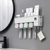Dispenser automatico per spremiagrumi per dentifricio con portaspazzolino automatico con supporto per montaggio a parete per tazza Accessori per il bagno Set di accessori per il bagno 210322
