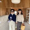 Kızlar Kazak Bebek Ceket Dış Giyim 2021 Moda Artı Kadife Kalınlaşmak Sıcak Kış Sonbahar Örme Hırka Ceket Çocuk Gereç Y1024