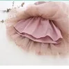 2020 Frühling Kinderkleidung Neue Ins Mädchen Kleid 1-5 Jahre alte Kinder gefälschte zweizackige Mesh Pettiskirt Prinzessin Partykleid Q0716