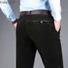 Men's Classic Stretch Corduroy Straight Pants Plus Velvet Thicken Warm Trousers Men Business Formal Comfortable Pants 210522