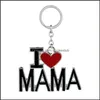 Party Favor Event & Supplies Festive Home Garden Metal Family Pendant Keychain I Love Mama/Mom/Dad/Papa Letter Chains Souvenir Jewelry Key R