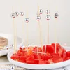 Alimentos descartáveis ​​de talheres Beads Picks Sobremesa Buffet Frutas Salada Fork Bolo Muffin Party Vegetal Sticks Cocktail Toothpicks Sign