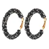Modeschmuck einfache Pers￶nlichkeit Vintage ￼bertriebene HipHop -Kristalle aus Swarovskis -Kreisen handgefertigte Perlenkristallohrringe DA288Q