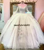 2021 Romantyczny Kwiaty 3D Suknia Balowa Quinceanera Dress Vestido DE 15 Koraliki Sweet 16 Dress Abiiti da Cerimonia