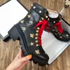 Designer Women Laureate Boots Marque Flamingos Love Arrow Medal Martin Boot Winter Leather Gros Talon Chaussures Desert Chunky Heeled Booties