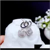 Jewelry2021 Moissanite Vrouwen Stud Oorbellen 925 Sterling Sier Glanzende Edelsteen Beter Dan Diamant Gift Gra Certificaat Drop Delivery 2021 2V0Qm