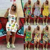 7 Color Womens Summer Dress Designer Cartoon Mini Skirt Sleeveless One Piece Dress Nightclub Plus Size S-XXXL Ladys Summer Clothing Free DHL