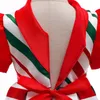 Mädchenkleider 3-10 Jahre altes Kinderprinzessin Kleid Girl Streifen Baby Geburtstagsfeier Weihnachtsabend