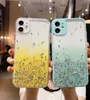 Luxury Bling Foil Glitter Hard PC TPU Cases For Iphone 13 12 Mini 11 Pro Max XR XS X 8 7 6 Iphone13 Star Gradient Transparent Confetti Sequin Flake Clear Phone Back Cover