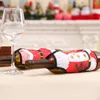 Couverture de bouteille de vin rouge Bouteilles de bière Champagne Covers Christmas Party Table Decor Mini Xmas Festival Tablier Santa Gift Packing Decora LLA8645