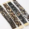 Armreif Schichten Leopard Leder magnetische gestapelte Armband Kupfer Seil Schmuck für Frauen Mode Winter Zubehör