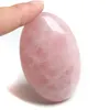 Естественная розовая кристалл пальмовой камень кристалл лечебный драгоценный камень беспокойная терапия гладкая форма мыла