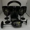 Mystery Black ice bucket and 6 moet glass for family party