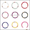 Jelly, Glow Bracelets Jewelrysoft Clay Surfer African Beads Choker Colorf Bracelet Elastic Handmade Boho Lightweight For Women Girls 6Mm Sum