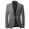Męskie mieszanki wełny wiosna mężczyźni krótki wełniany płaszcz Slim Casual Business Fashion Solid Kolor prosta kurtka męska ubrania Viol22