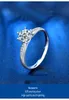 MOISSANITE Pierścionki 925 Srebro Pierścienie Dla Kobiet Biżuteria Diamentowa Diamentowa D Prestiżowa Księżniczka Sześć Pong Diamond Pierścień Zaręczyny