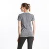 Vrouw korte mouw shirt elastische yoga mesh sport t shirt fitness dames gym loopt tops