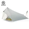 ARICXI Ultralightキャンプテント15DナイロンシリコンシェルターTARP 1人3シーズン4シーズンレインフラチート220104