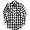 2022 Men Casual Plaid Flannel Shirt Long-Sleeved Chest Two Pocket Design Fashion Printed-Button (USA SIZE S M L XL 2XL) 220222