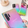 Laser Rainbow Phone Fodral för Samsung S21 Plus S20 A32 4G A51 A71 A12 5G A21S A31 Note 20 10 Rensa bakstycke Fundas