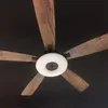 Ceiling Fans Nordic Retro Led Wooden Fan Light For Living Room Bedroom Restaurant Dimming Coloring Modern Indoor Creative Luminaire