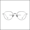 Montature Aessorieshigh Quality Vintage Oval Alloy Occhiali da vista Frame Uomo Donna Miopia Occhiali ottici Occhiali moda coreana Sungla