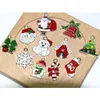 22pcs 에나멜 크리스마스 시리즈 합금 매력 보석 제작 팔찌 목걸이 DIY 액세서리 296W