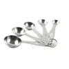 5 Pcs/Set Stainless Steel Measuring Scoop Cake Baking Measuring Spoon Coffee Milk Measure Scoops Multifunction Kitchen Tools BH6049 TYJ