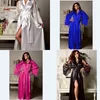 Fashion Lady Pyjamas Nightgowns Sleep Skirt Lace Solid Color Long Sleeve Floor Length Sleepshirt Women Sexy Home Underwear Sleepwear 18jy L2