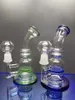 Kleine olie DAB Rigs Hookahs Dikke Honingraat Percolator Glass Bong 14.4mm Joint Water Pipes With Nail Dome Zeusartshop