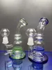 Petits plates-formes de dab d'huile narguilés épais percolateur en nid d'abeille bong en verre 14.4mm conduites d'eau communes avec dhzhao dhzhao