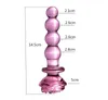 newest 3 style red rose dilatador anal dildo beads butt plug glass sexo anal toys buttplug sex toys for men glass anal toy X05034512947
