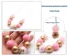 collana di perline rosa per bambini collana di gomma da masticare multicolore moda per ragazze gioielli in corda regolabile per regalo di compleanno per ragazze