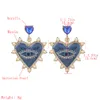 S2060 Fashion Jewelry Evil Eye Stud Earrings Resin Faux pearl Acrylic Blue Eyes Earring