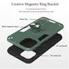 360 Kickstand Hybrid Cases for iPhone 14 13 Plus Pro Max 11 12 Mini XS XR 6G 7G 8G Stuffsäker bilhållare Magnet Ring Cove