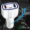 QC3.0 PD Car carregador 3 em 1 Tipo C USB Rápido Carregamento 7A adaptador de energia para iPhone 13 Pro Max 12 11 XR Samsung Izeso