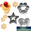 Moulds 5 Pcs/set Stainless Steel Fondant Cake Baking Mold Heart Flower Star Shape Omelette Cookie Biscuit Cutter Decorating