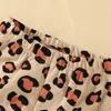 Inverno Crianças Define Casual Manga Longa O Pescoço Impressão Dos Desenhos Animados Cat T-shirt Leopard Calças Cute 2 Pcs Meninas roupas 210629
