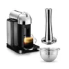 70ML in acciaio inossidabile riutilizzabile compatibile con Nespresso Capsule Vertuo Refillbel Vertuoline Capsule Coffee Filter 210326