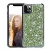 Custodie per telefoni con diamanti di alta qualità per iPhone 13 Pro Max 12 11 Xr Xs Samsung Galaxy Note 20 Ultra Galvanotecnica TPU PC 2 in 1 Flash Glitter Anti Drop Cover