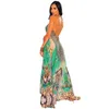 Design elegante e elegante vestidos de verão Vintage Vintage Vneck Floral Halter Dress1437806
