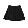 Summer Korean Skirt Pleated School Shorts High Waist Sexy Mini Japanese Black White Plus Size 210629