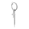 Koreaanse titanium stalen clip oorbel heren trendy vrouwen lange kwast ketting oorbellen piercing oorringen sieraden