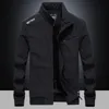 Men's Jackets Thick Casual Jacket Men Zipper Motocycle Streetwear Tactical Cardigan Korean Hommes Veste Windbreaker Black EA60JK