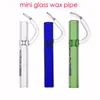 Labs Glass Taster Smoking mini tobacco oil wax pipes CONCENTRATE TASTERS borosilicate tubing with an extension designed for dabbing