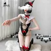 2020New Halloween Body Hot Sexy Dessous Lady Witchhat Anime Maid Erotische Unterwäsche Sex Cosplay Uniform Anzug Nette Elfin Mädchen Y0911